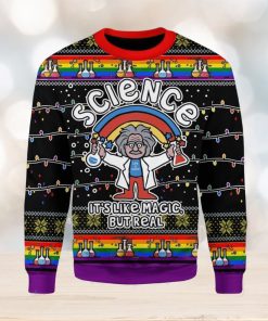 Science LGBT Unicorn Ugly Christmas Sweater Xmas Gift Christmas Gift Sweater