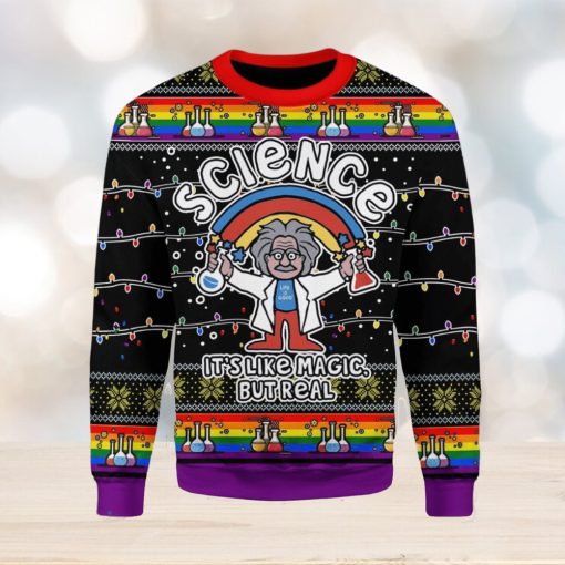 Science LGBT Unicorn Ugly Christmas Sweater Xmas Gift Christmas Gift Sweater