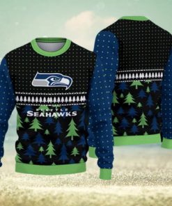 Seattle Seahawks Fans Pattern Celebrate Ugly Christmas Sweater