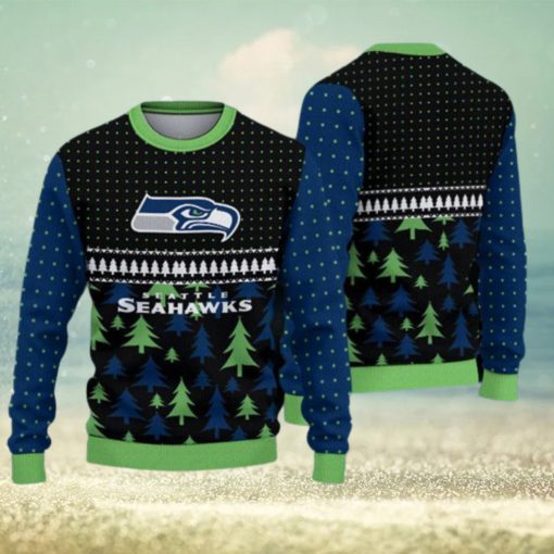 Seattle Seahawks Fans Pattern Celebrate Ugly Christmas Sweater