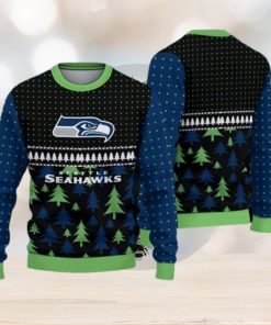 Seattle Seahawks Fans Pattern Celebrate Ugly Christmas Sweater