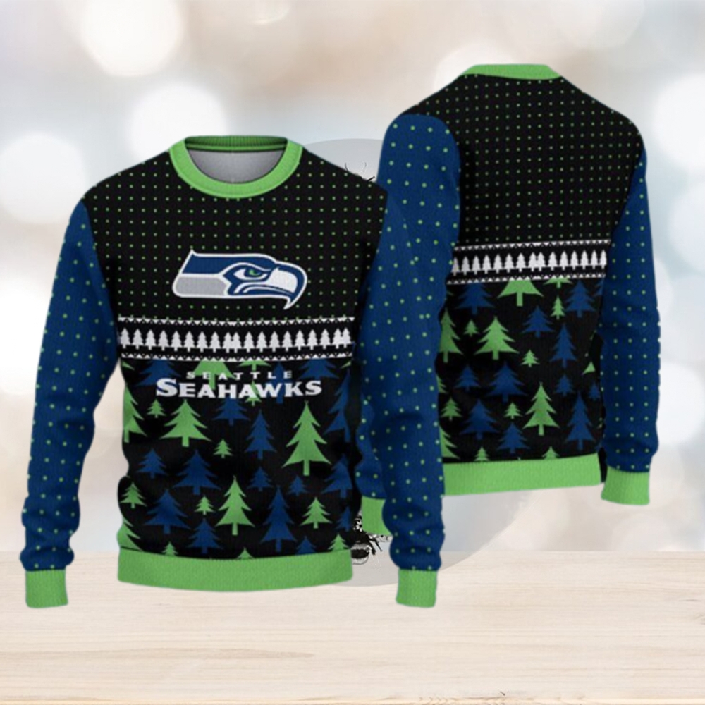 Seattle Seahawks Fans Pattern Celebrate Ugly Christmas Sweater