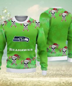 Seattle Seahawks Fans Skull February Knitted Christmas Sweater