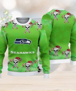 Seattle Seahawks Fans Skull February Knitted Christmas Sweater