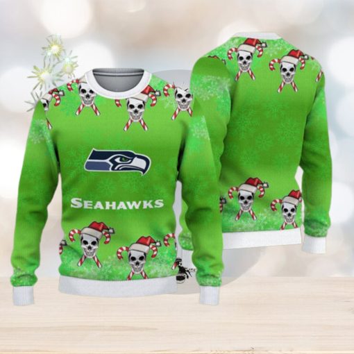 Seattle Seahawks Fans Skull February Knitted Christmas Sweater