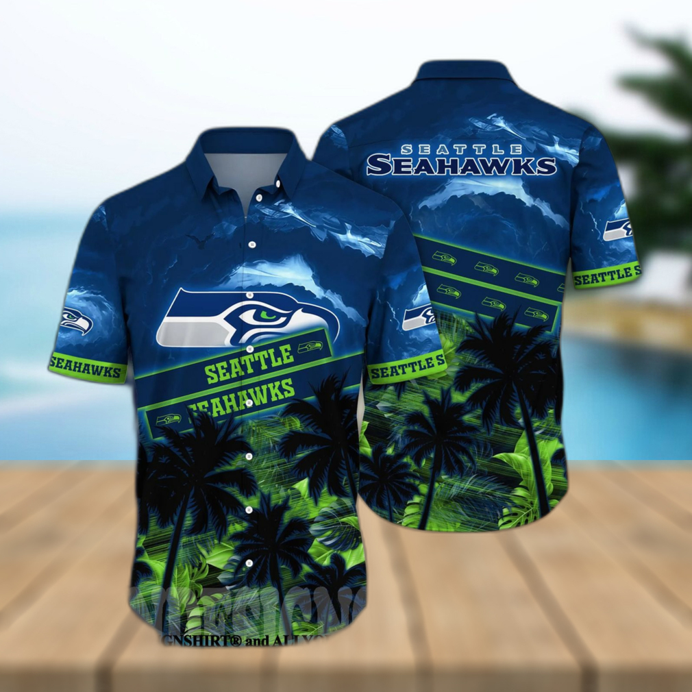 Seattle Seahawks NFL Flower Full Printing Unisex Hawaiian Shirt - Limotees