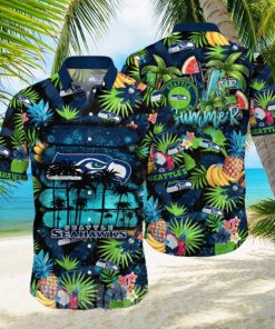 Seattle Seahawks NFL Flower Full Printing Unisex Hawaiian Shirt