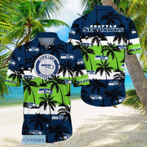 Seattle Seahawks Tropical Palm Tree Trending Summer Aloha Hawaiian Shirt