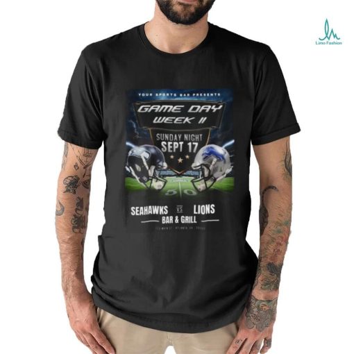 Seattle Seahawks Vs Detroit Lions Game Day Week II 2023 Shirt