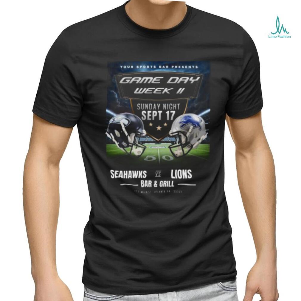 Seattle Seahawks Vs Detroit Lions Game Day Week Ii 2023 T-shirt