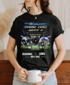 Seattle Seahawks Vs Detroit Lions Game Day Week II 2023 Shirt