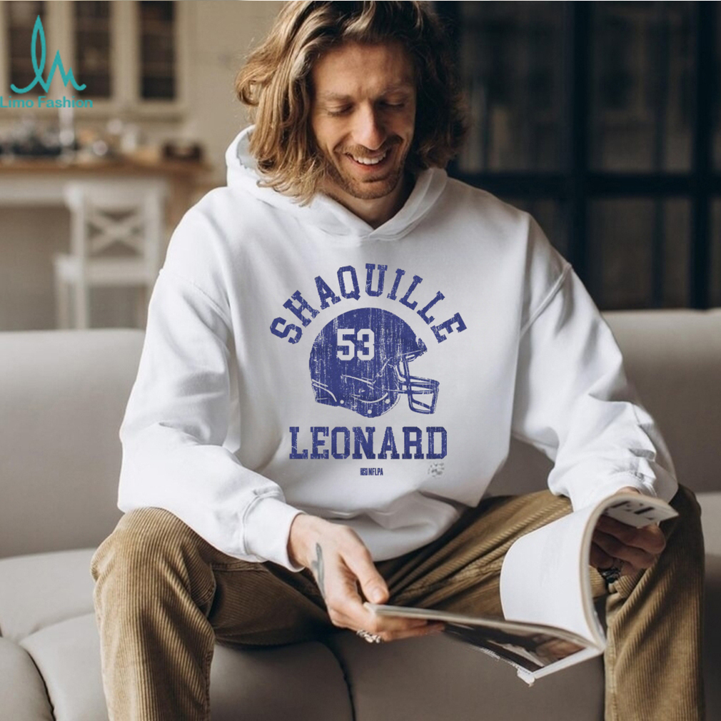 Shaquille Leonard Indianapolis Helmet Font Shirt - Limotees