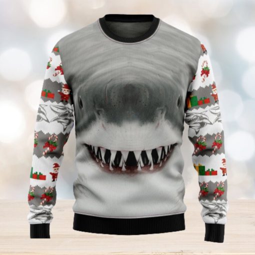 Shark Cute Face Ugly Christmas Sweater Thankgiving Gift Men Women