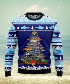 Shark Tree Ugly Christmas Sweater Gift Men Women