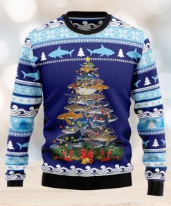 Shark Tree Ugly Christmas Sweater Thankgiving Gift Men Women