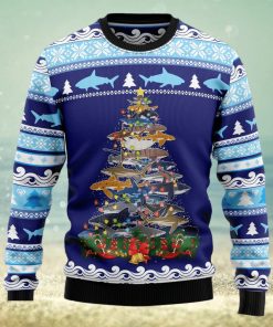 Shark Tree Ugly Christmas Sweater Thankgiving Gift Men Women