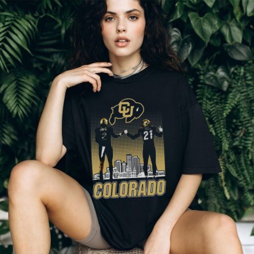 Shedeur Sanders and Shilo Sanders Colorado Buffaloes City Skyline Shirt