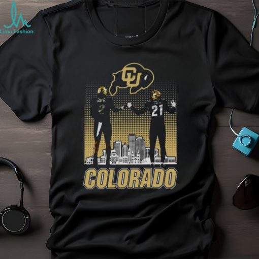 Shedeur Sanders and Shilo Sanders Colorado Buffaloes City Skyline Shirt