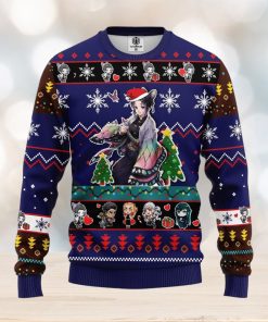 Shinobu Kocho Demon Slayer Anime Blue Funny Ideas Ugly Christmas Sweater Gift Thanksgiving