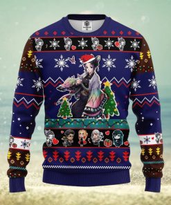 Shinobu Kocho Demon Slayer Anime Blue Funny Ideas Ugly Christmas Sweater Gift Thanksgiving