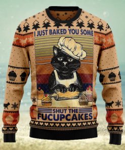 Shut The Fucupcakes Ugly Christmas Sweater Thankgiving Gift Men Women