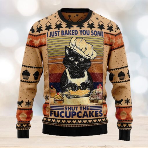 Shut The Fucupcakes Ugly Christmas Sweater Thankgiving Gift Men Women