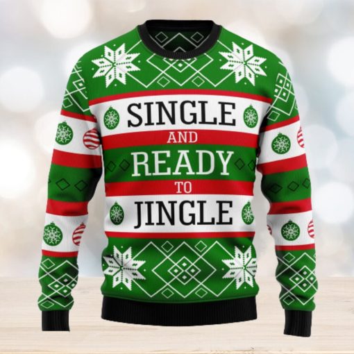 Single Ready To Jingle Ugly Christmas Sweater Thankgiving Gift Men Women