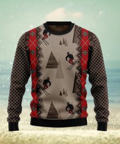 Skiing Beauty Ugly Christmas Sweater Gift Men Women