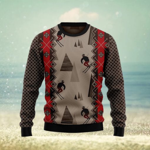 Skiing Beauty Ugly Christmas Sweater Gift Men Women