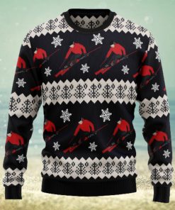 Skiing Ugly Christmas Sweater Thankgiving Gift Men Women