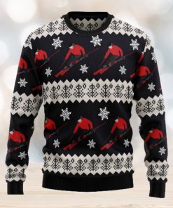 Skiing Ugly Christmas Sweater Thankgiving Gift Men Women