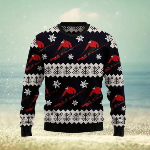 Skiing Ugly Christmas Sweater Xmas Gift 3D Christmas Sweater