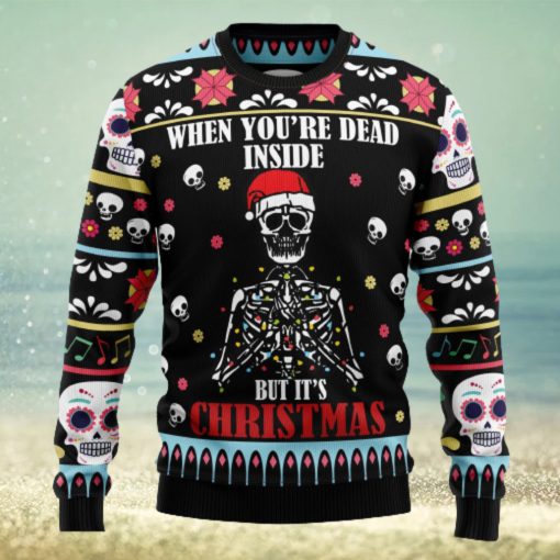 Skull Inside Ugly Christmas Sweater Thankgiving Gift Men Women