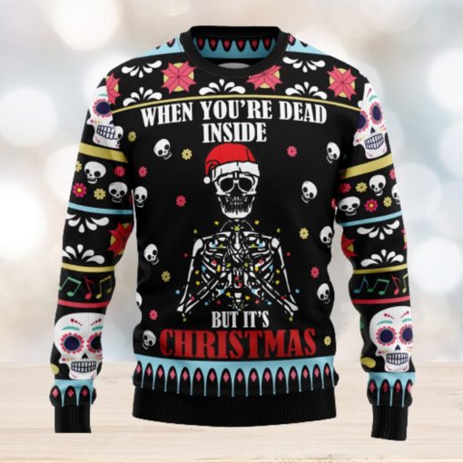 Skull Inside Ugly Christmas Sweater Thankgiving Gift Men Women