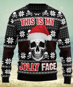 Skull Jolly Face Ugly Christmas Sweater Thankgiving Gift Men Women