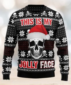 Skull Jolly Face Ugly Christmas Sweater Thankgiving Gift Men Women