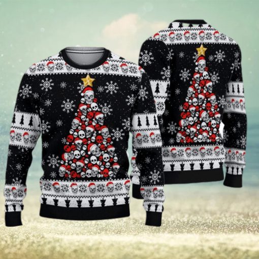 Skull Pine Tree Ugly Christmas 3D Sweater