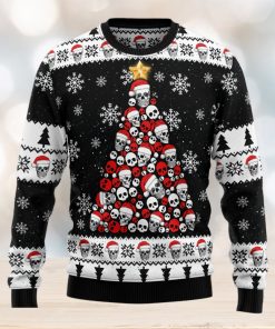 Skull Pine Tree Ugly Christmas Sweater Thankgiving Gift Men Women