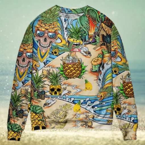 Skull Pineapple Fruit Amazing Ugly Christmas Sweater