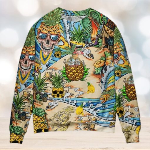 Skull Pineapple Fruit Amazing Ugly Christmas Sweater