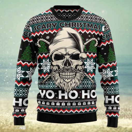 Skull Scary Ugly Christmas Sweater Thankgiving Gift Men Women