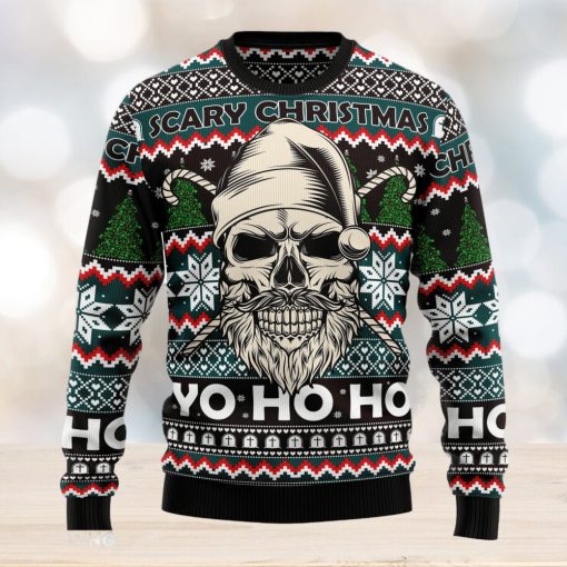 Skull Scary Ugly Christmas Sweater Thankgiving Gift Men Women