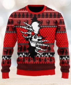 Skull Skeleton Is Hidding Gift X mas Ugly Christmas Sweater Unisex 3D Sweater Christmas Gift