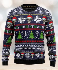 Skull Ugly Christmas Sweater Thankgiving Gift Men Women