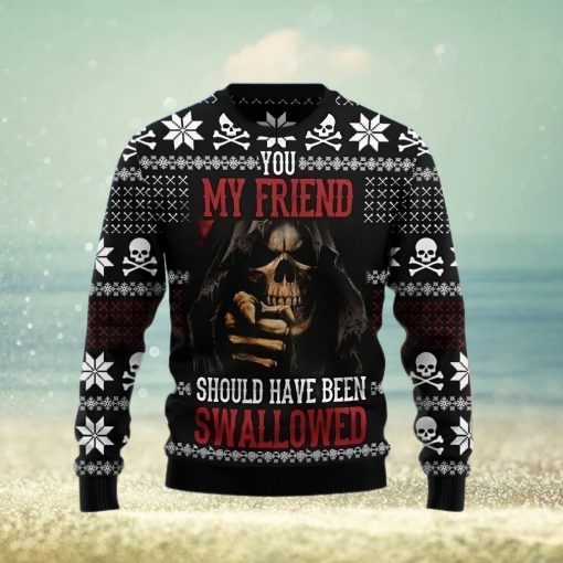 Skull Ugly Christmas Sweater Unique Gift