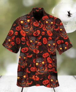 Skulls Pumpkin Hawaiian Shirt