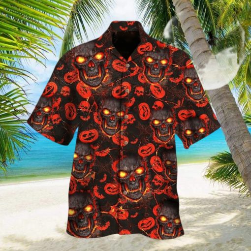 Skulls Pumpkin Hawaiian Shirt