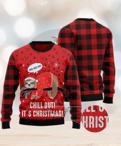 Sloth Chill Out Ugly Christmas Sweater Gift Men Women