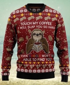 Sloth Coffee Ugly Christmas Sweater Thankgiving Gift Men Women