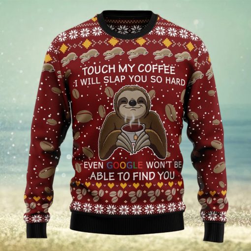 Sloth Coffee Ugly Christmas Sweater Thankgiving Gift Men Women